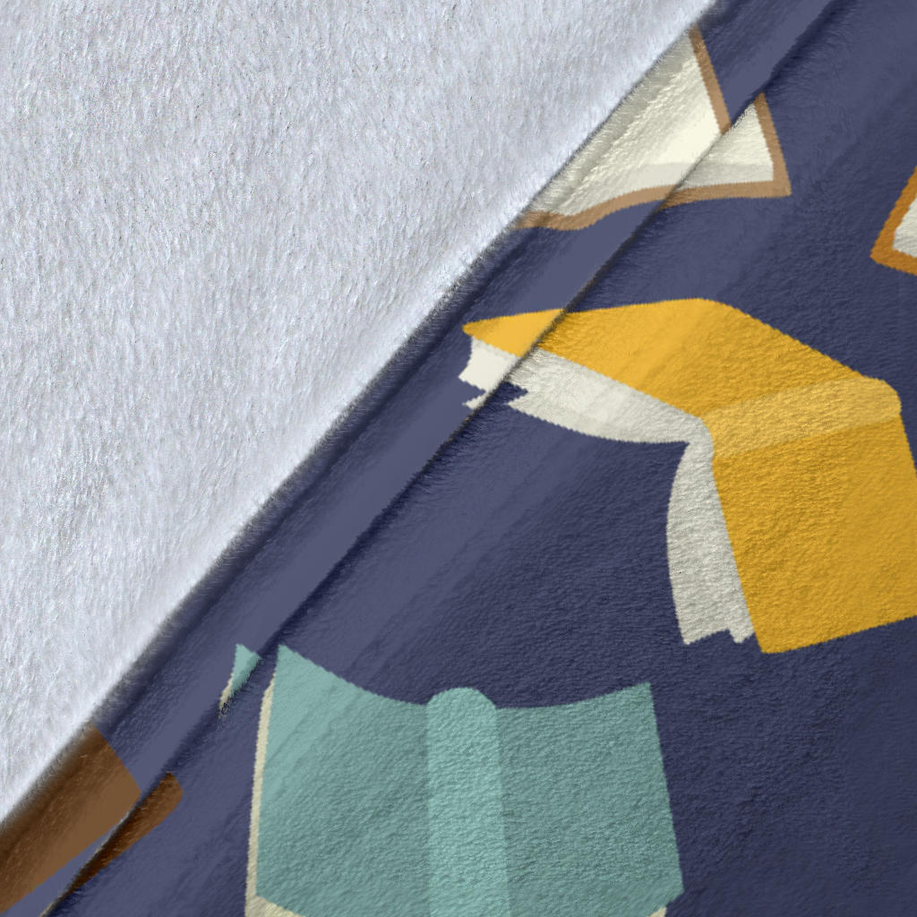 Book Pattern Print Design 01 Premium Blanket