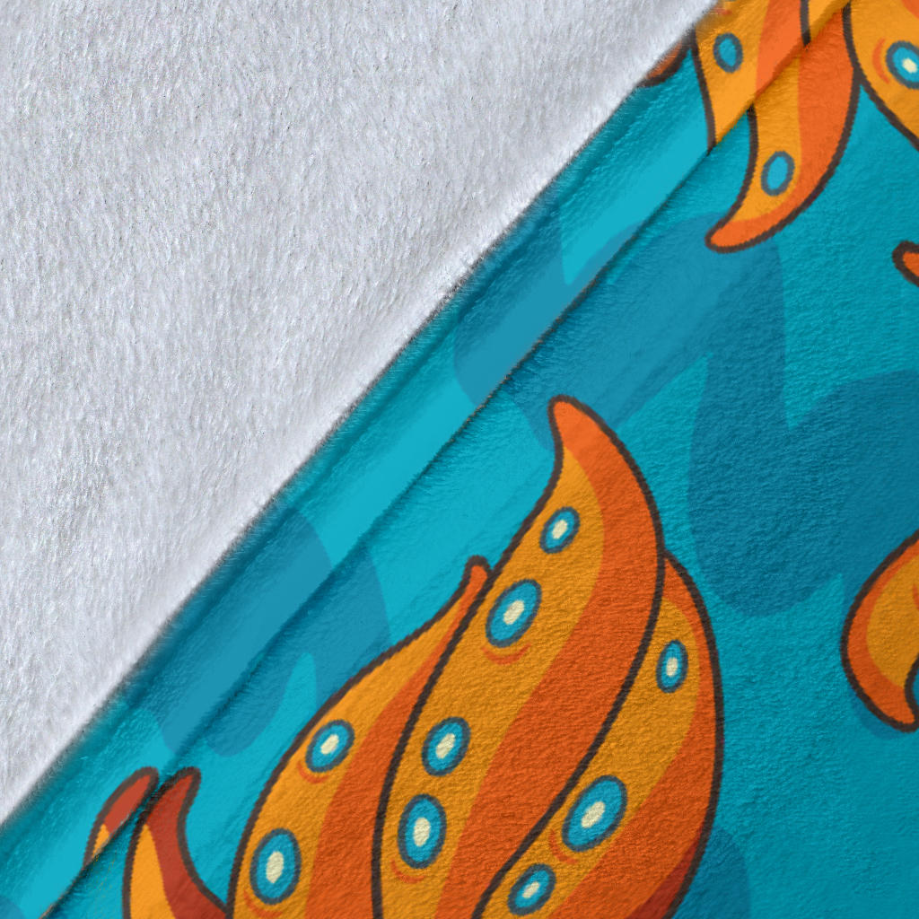 Octopus Pattern Print Design A02 Premium Blanket
