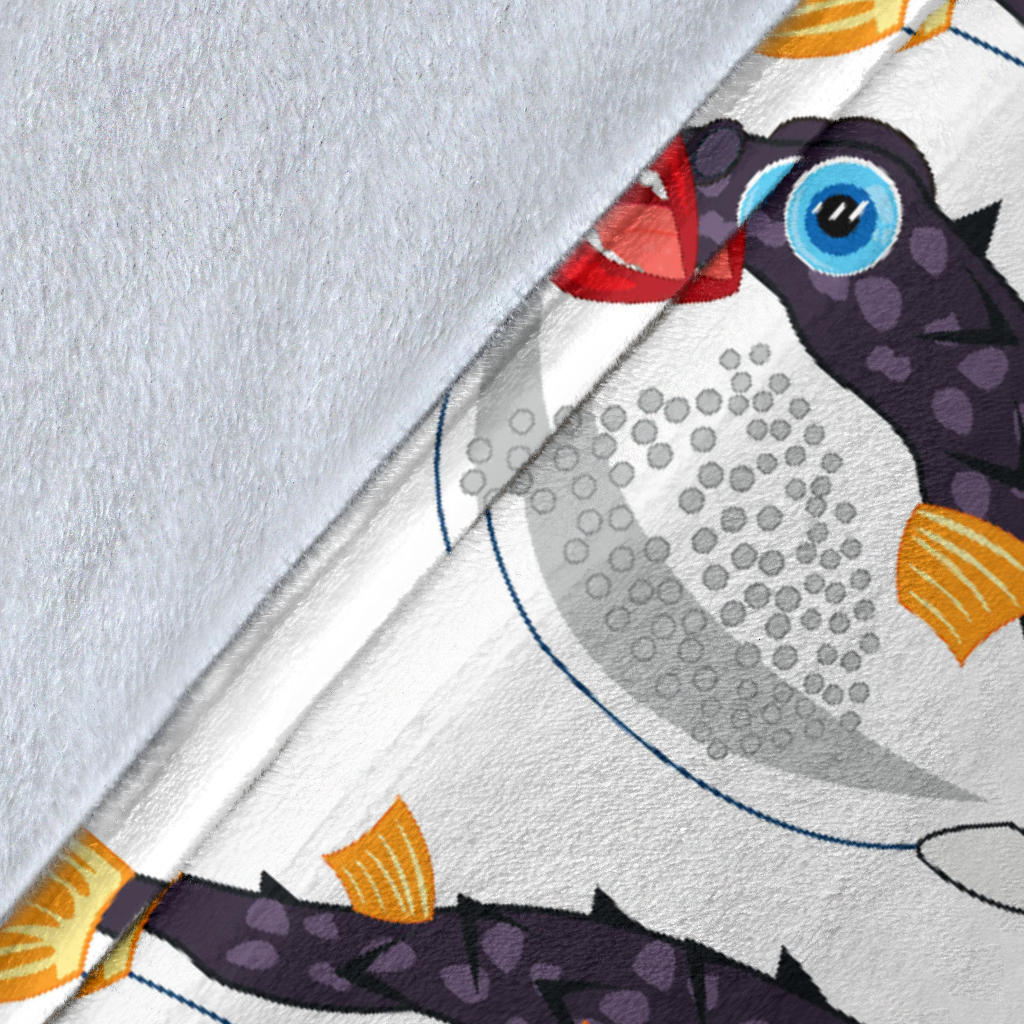Fugu Pattern Print Design 03 Premium Blanket