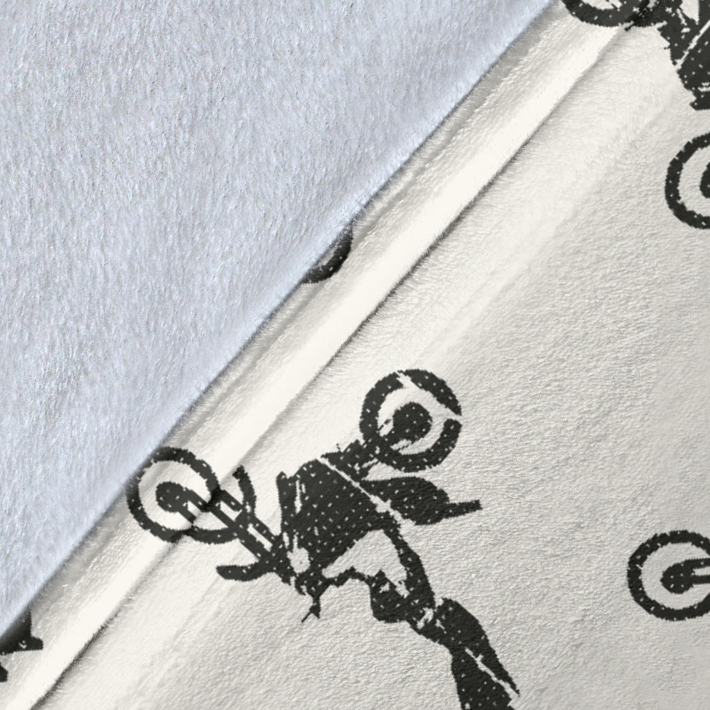 Motocross Pattern Print Design 03 Premium Blanket
