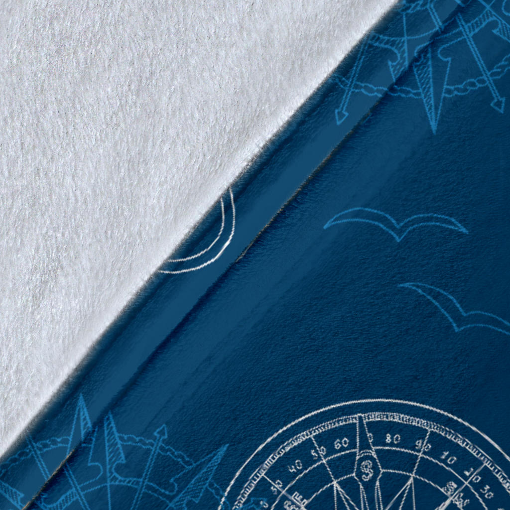 Nautical Pattern Print Design A04 Premium Blanket