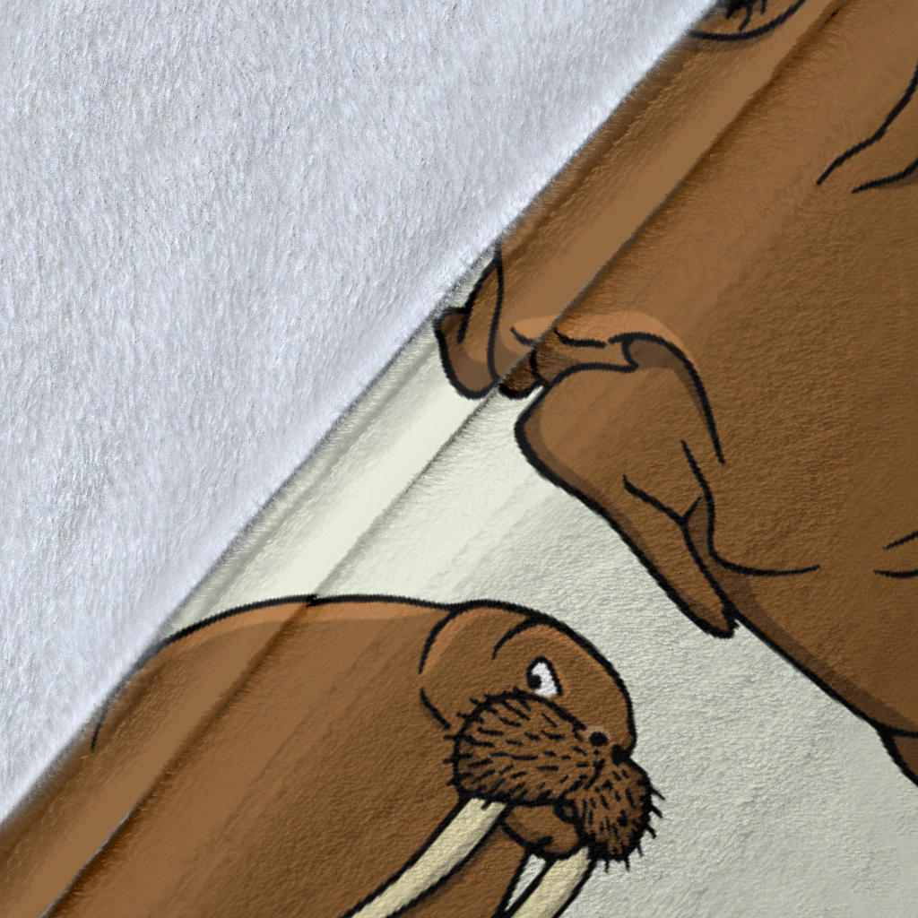 Walrus Pattern Print Design 03 Premium Blanket
