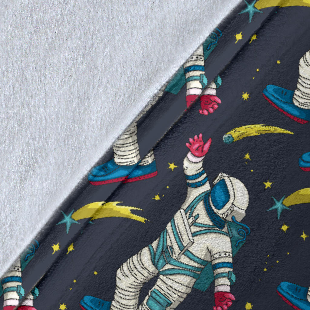 Astronaut Pattern Print Design 04 Premium Blanket