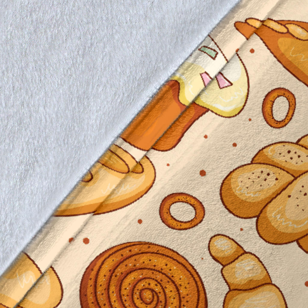 Bread Pattern Print Design 01 Premium Blanket