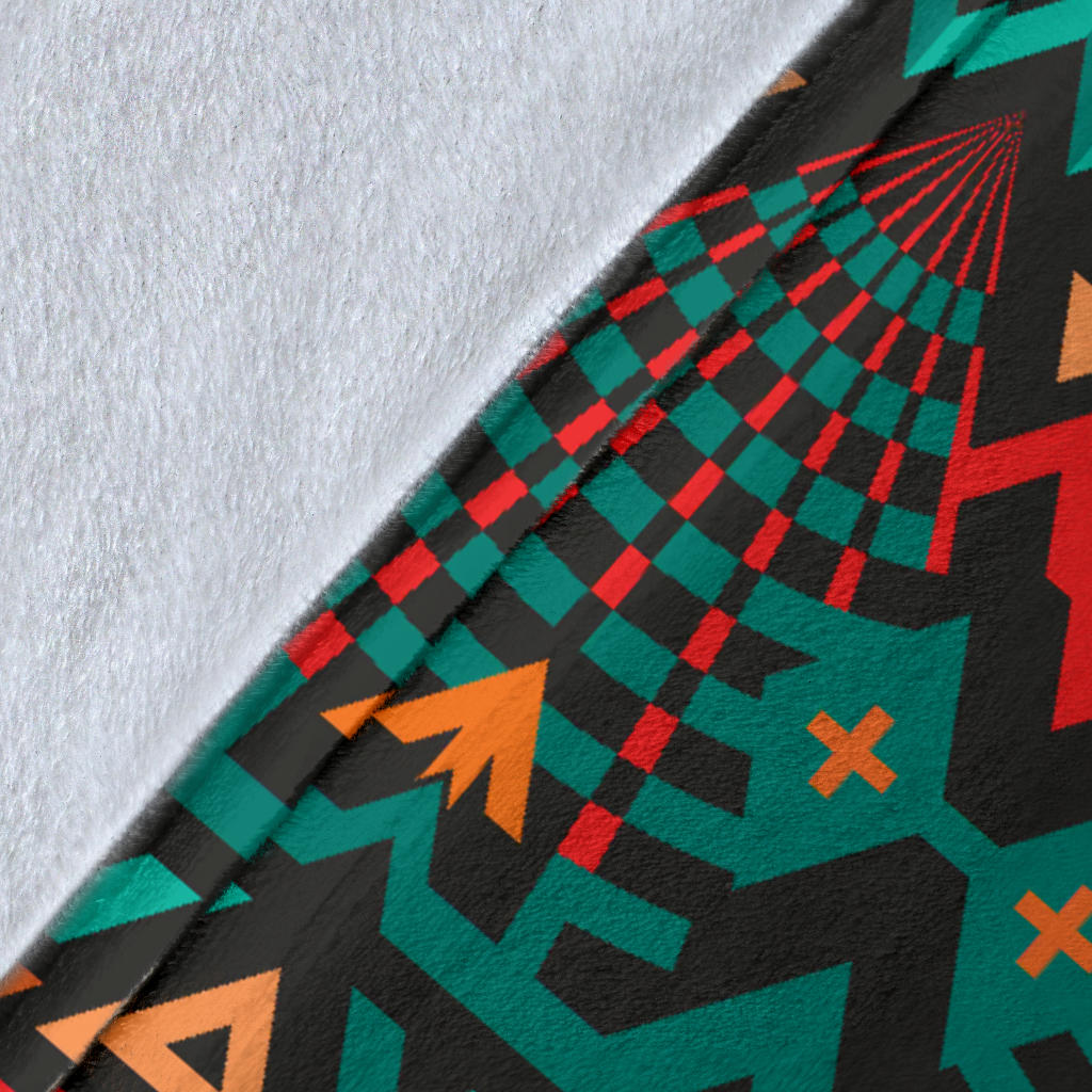 Aztec Pattern Print Design 04 Premium Blanket