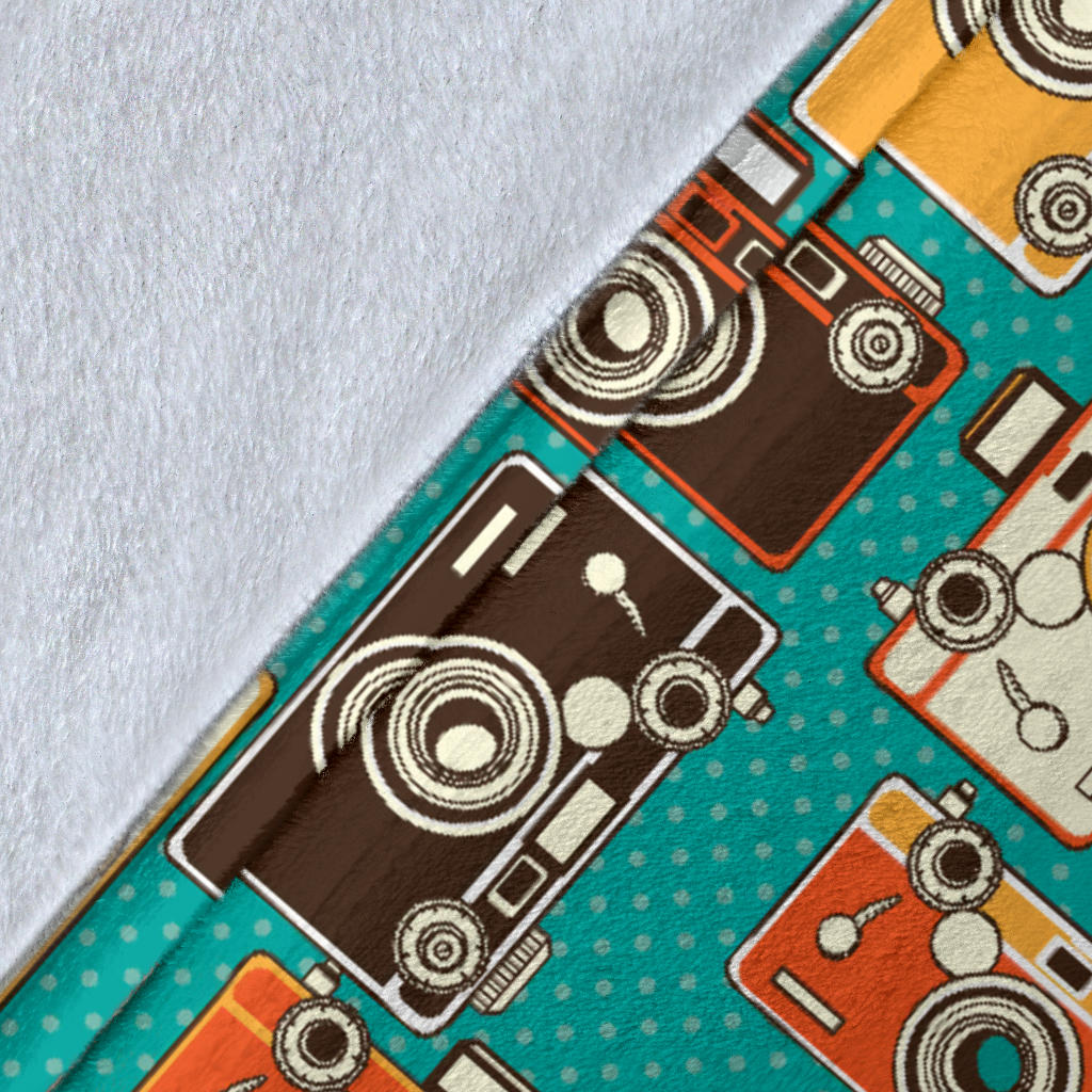 Camera Pattern Print Design 02 Premium Blanket