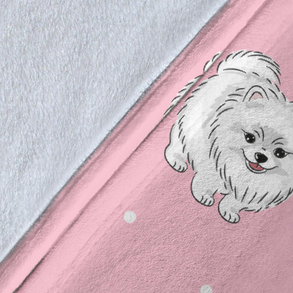 Pomeranians Pattern Print Design A02 Premium Blanket