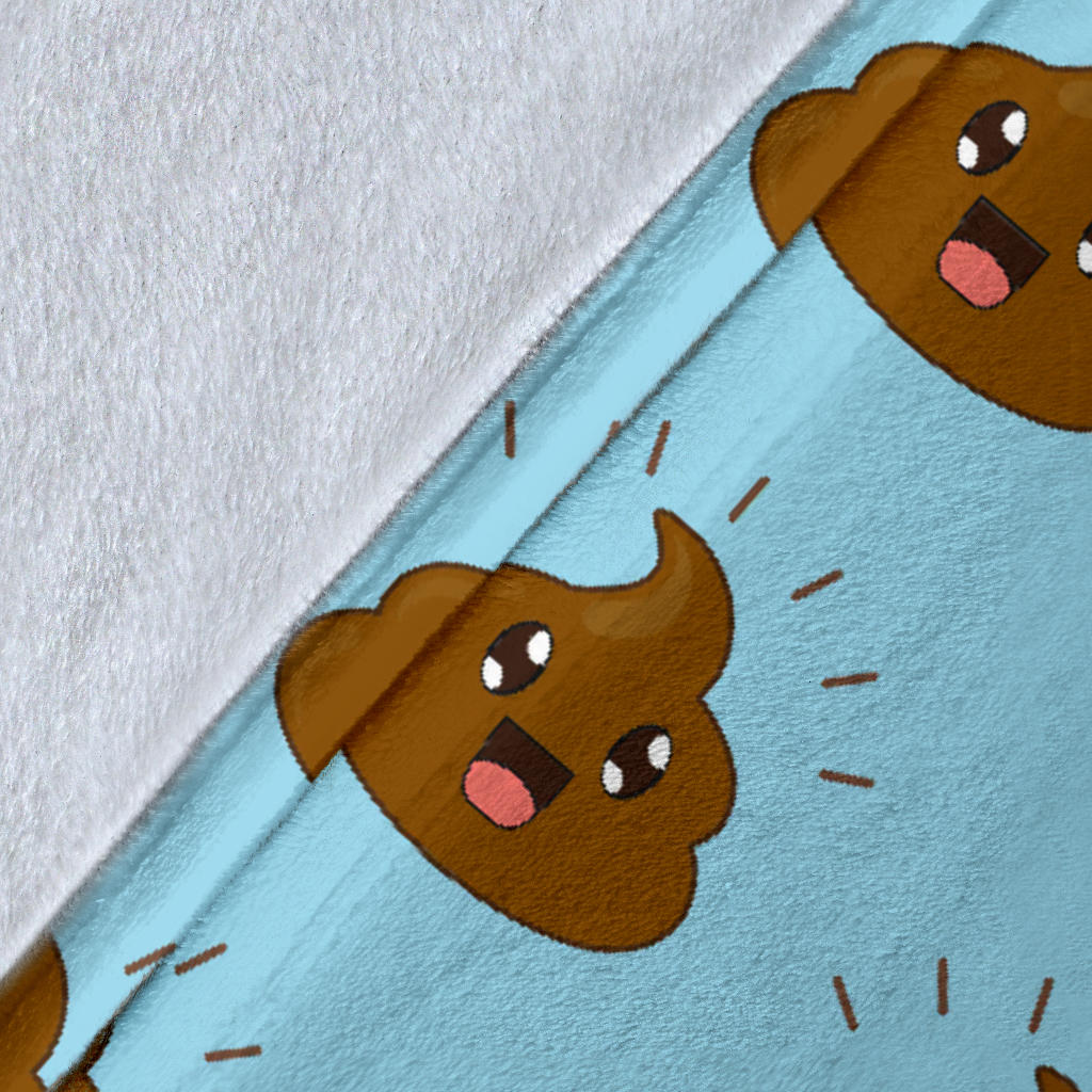 Poop Emoji Pattern Print Design A03 Premium Blanket