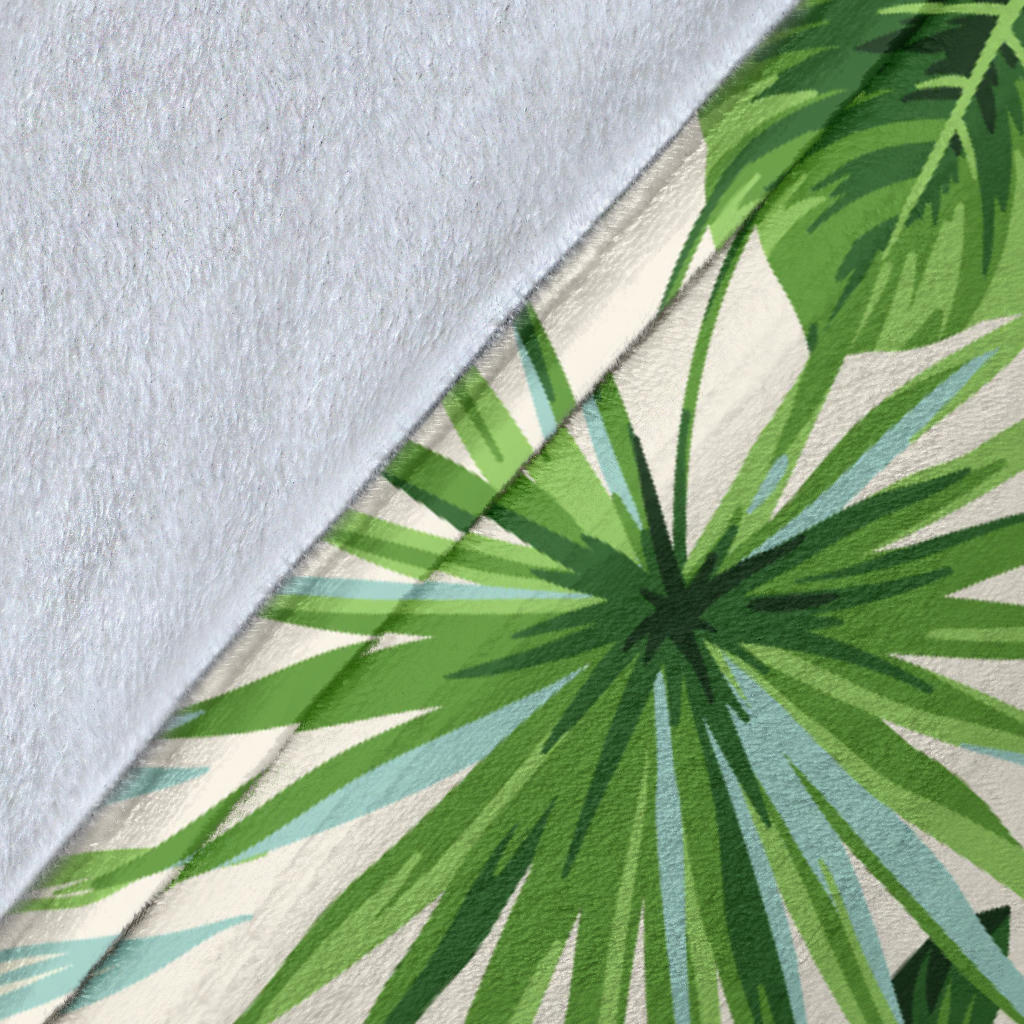 Palm Leaf Pattern Print Design A01 Premium Blanket