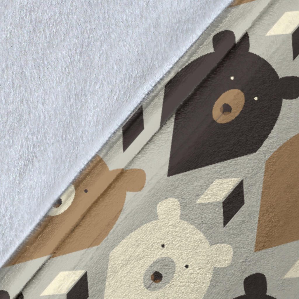 Bear Pattern Print Design 04 Premium Blanket