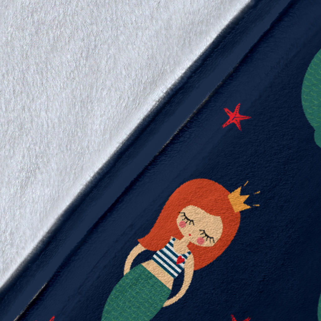 Mermaid Girl Pattern Print Design 01 Premium Blanket