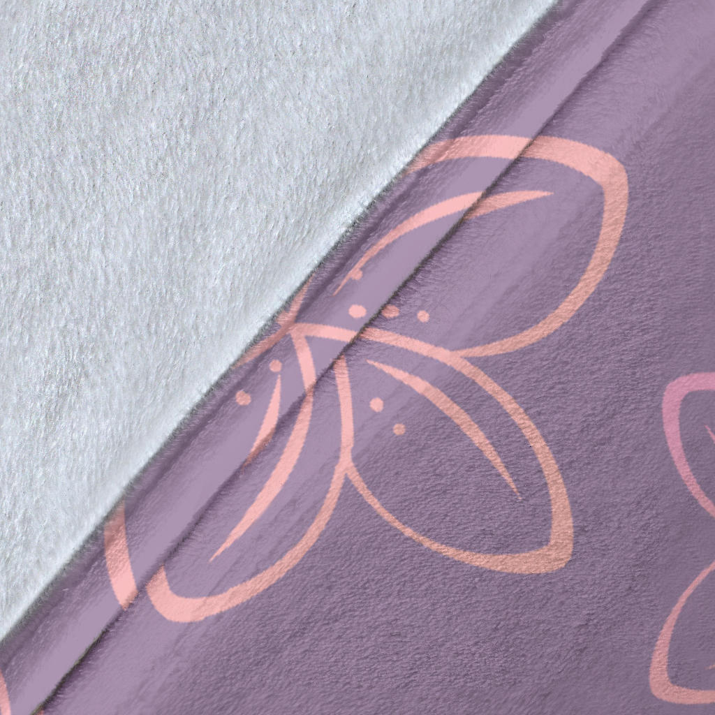 Plumeria Pattern Print Design A01 Premium Blanket