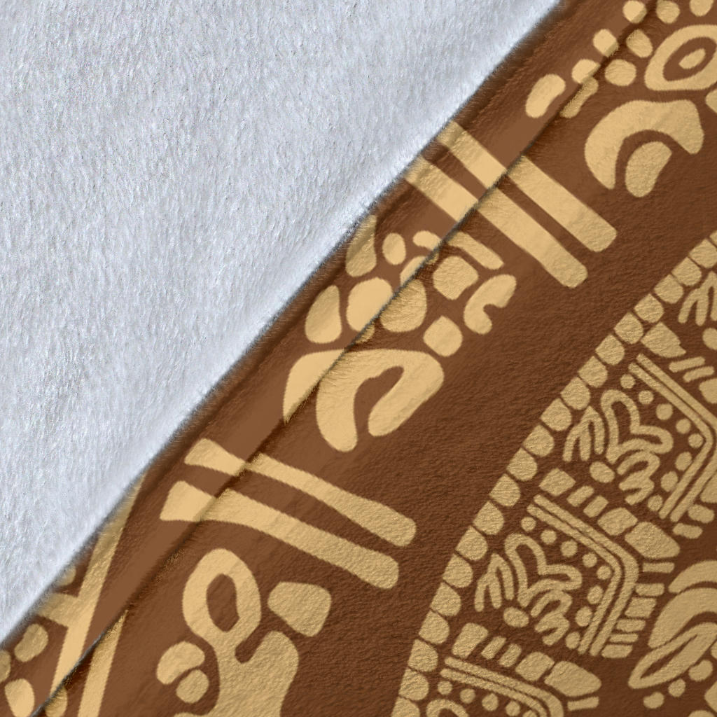 Mayan Pattern Print Design 01 Premium Blanket