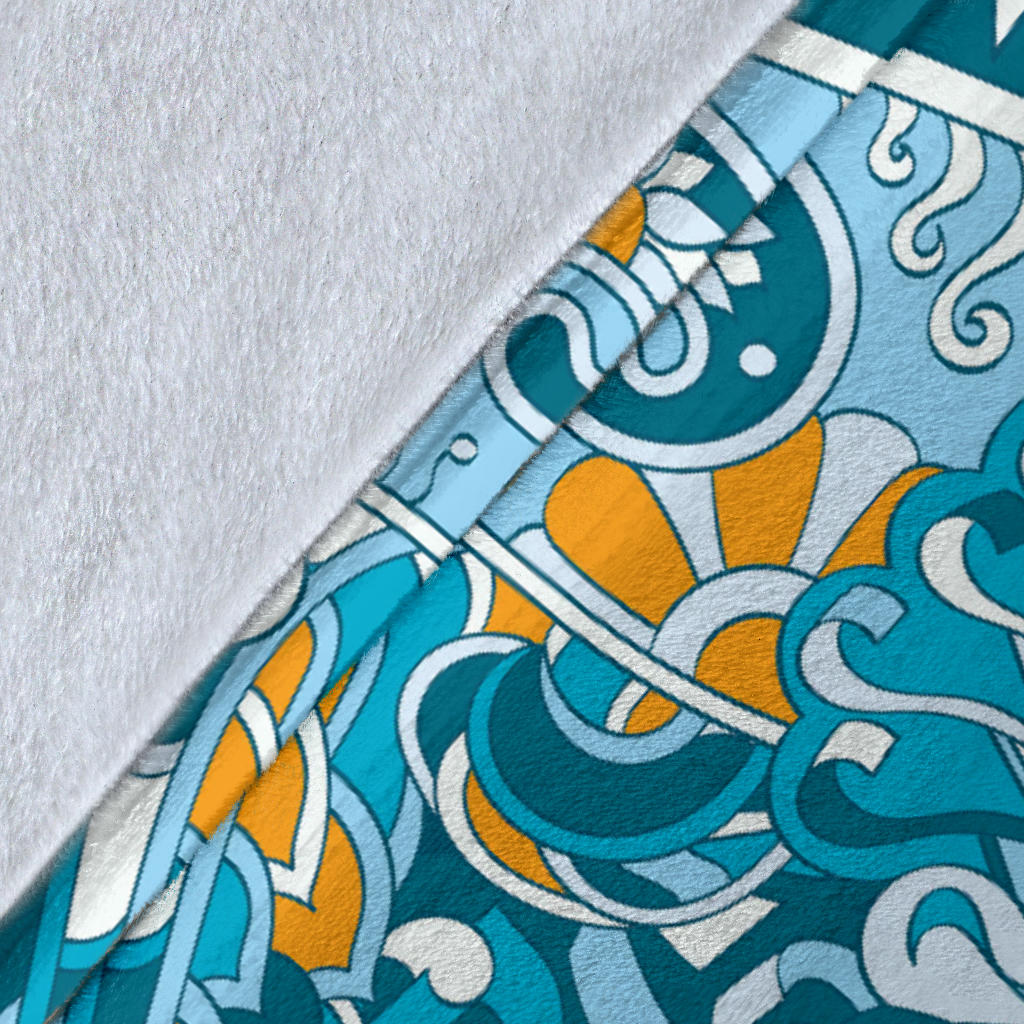Funky Retro Pattern Print Design A03 Premium Blanket