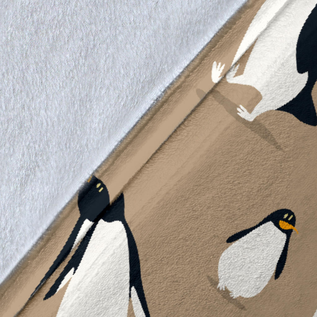 Penguin Pattern Print Design A01 Premium Blanket