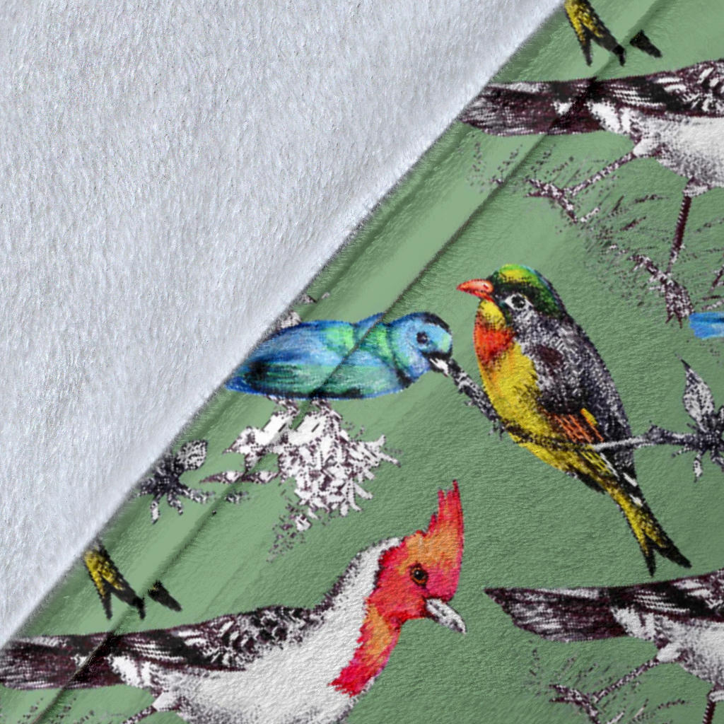 Birds Pattern Print Design 07 Premium Blanket