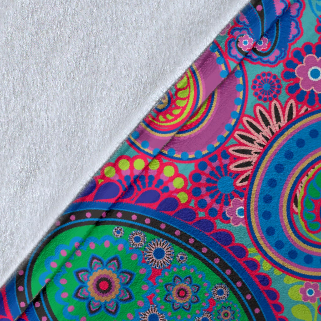 Paisley Colorful Pattern Print Design A02 Premium Blanket