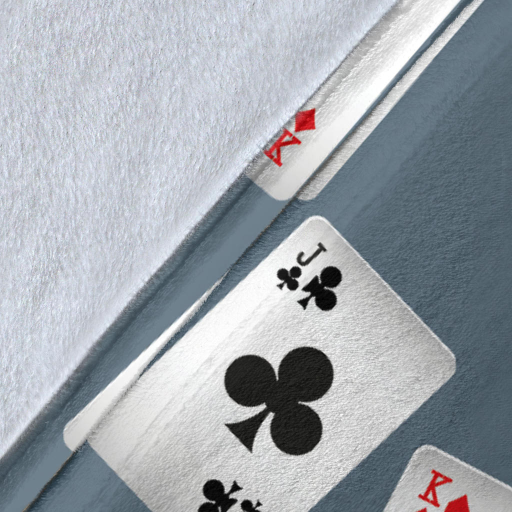 Poker Cards Pattern Print Design A05 Premium Blanket