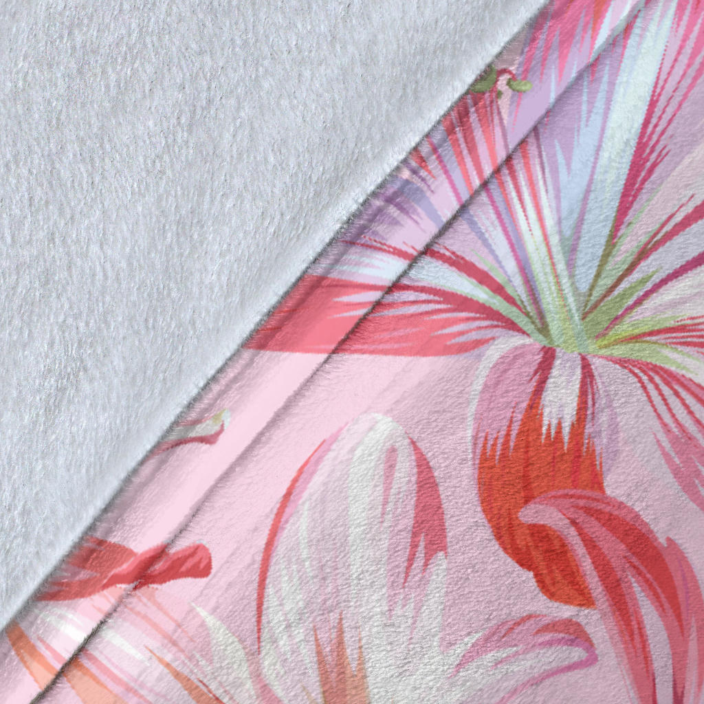 Amaryllis Pattern Print Design 02 Premium Blanket