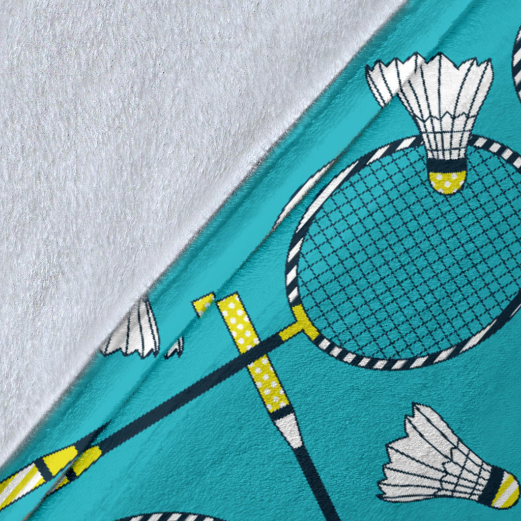 Badminton Pattern Print Design 06 Premium Blanket