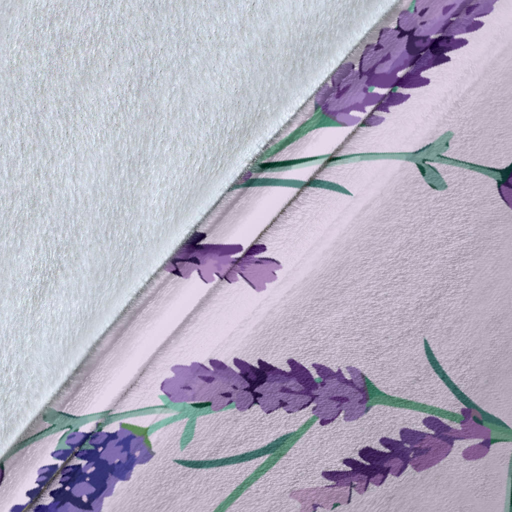 Lavender Pattern Print Design 02 Premium Blanket