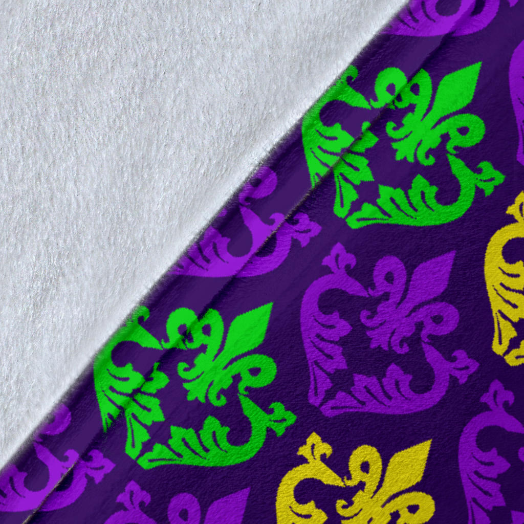 Mardi Gras Pattern Print Design 02 Premium Blanket