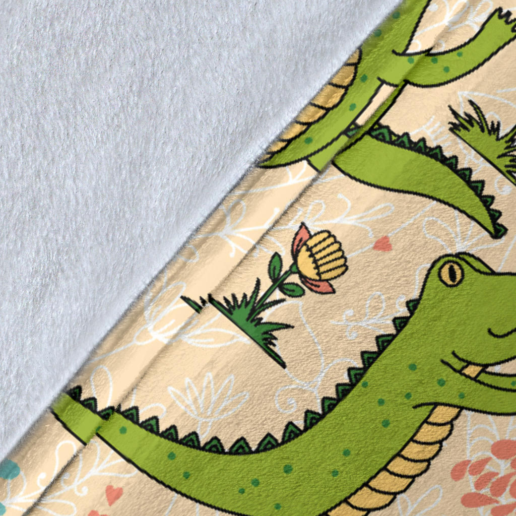 Alligator Pattern Print Design 01 Premium Blanket