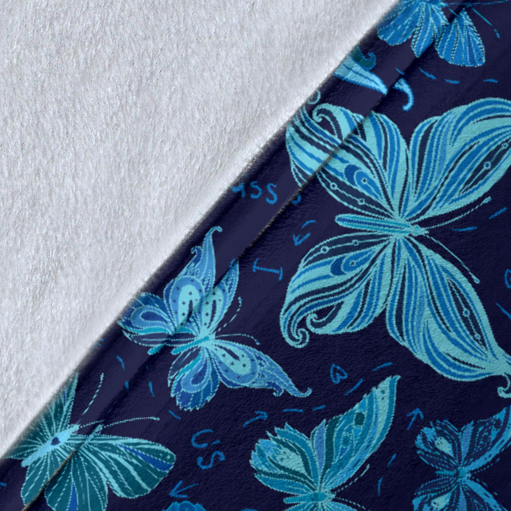 Butterfly Pattern Print Design 03 Premium Blanket