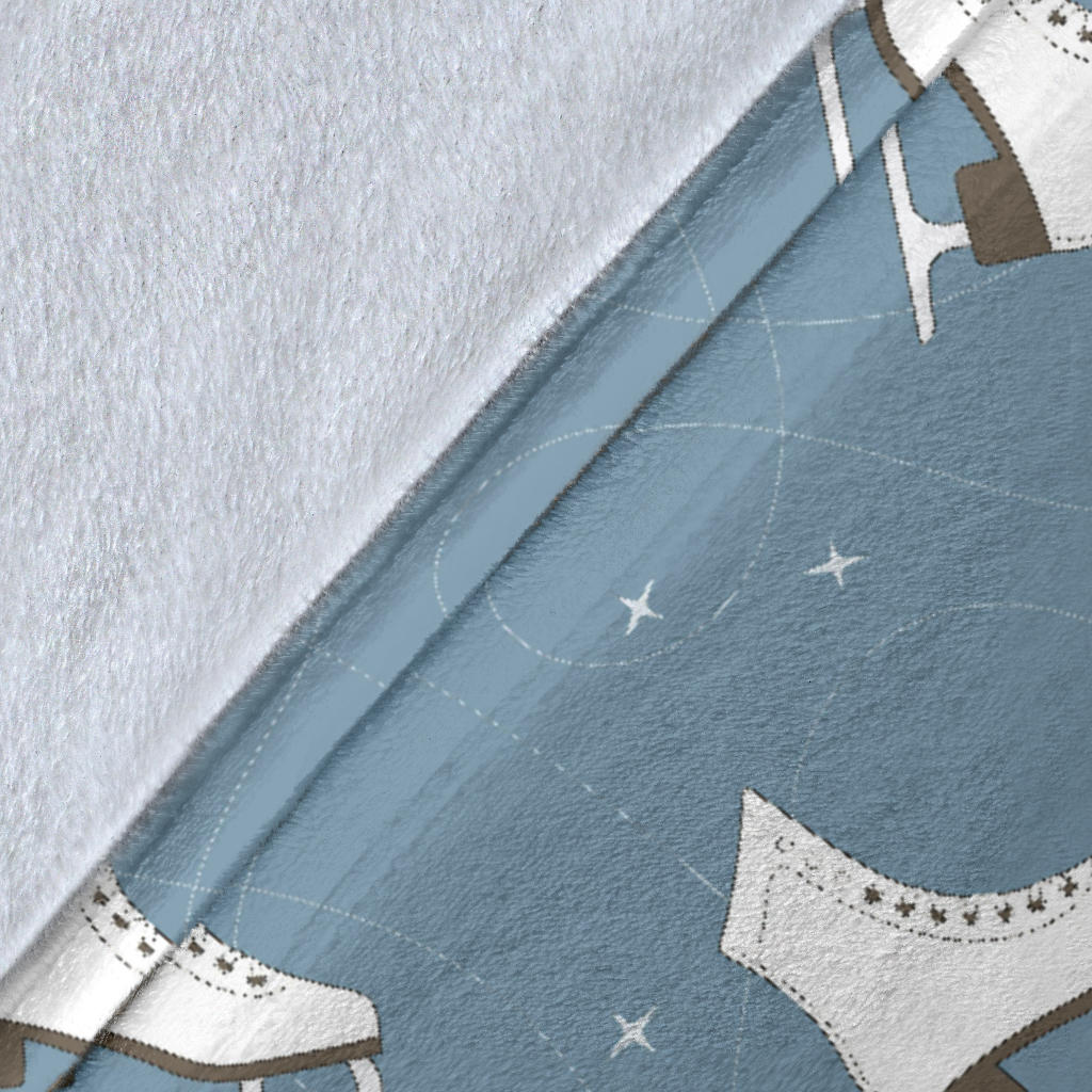 Ice Skate Pattern Print Design 02 Premium Blanket