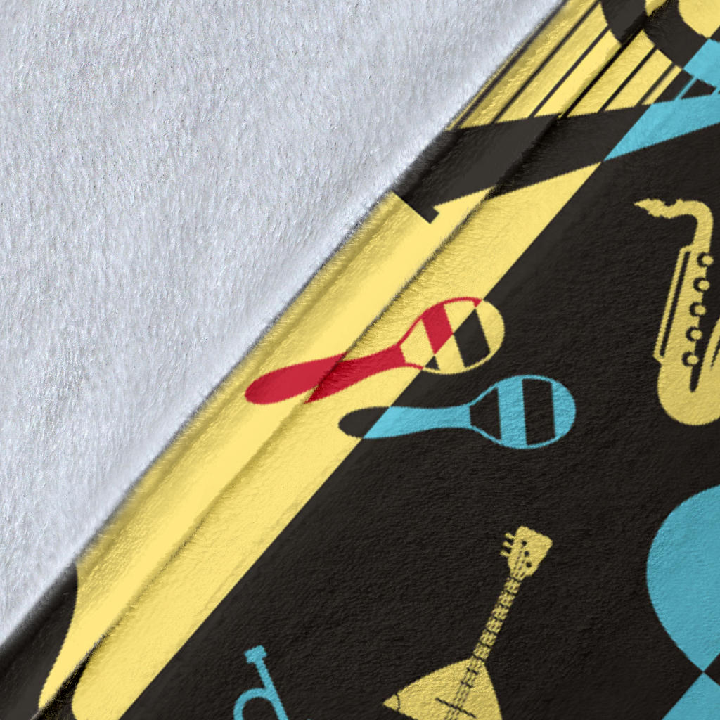 Jazz Pattern Print Design 02 Premium Blanket
