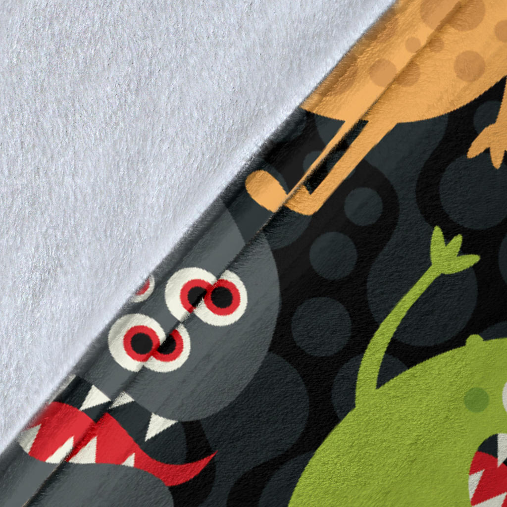 Monster Pattern Print Design 01 Premium Blanket