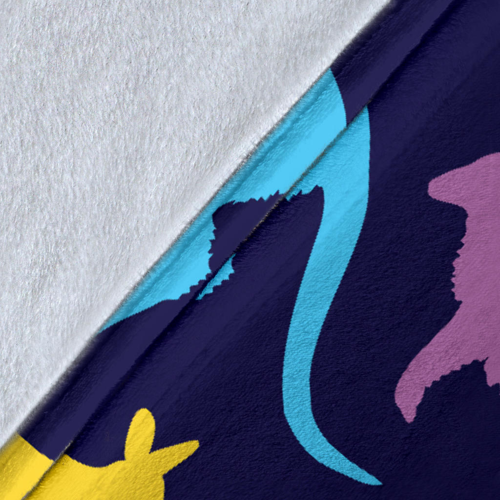 Kangaroos Pattern Print Design 02 Premium Blanket