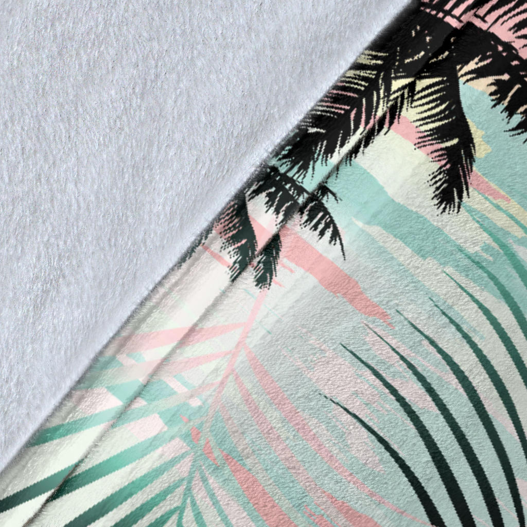 Palm Tree Pattern Print Design A03 Premium Blanket