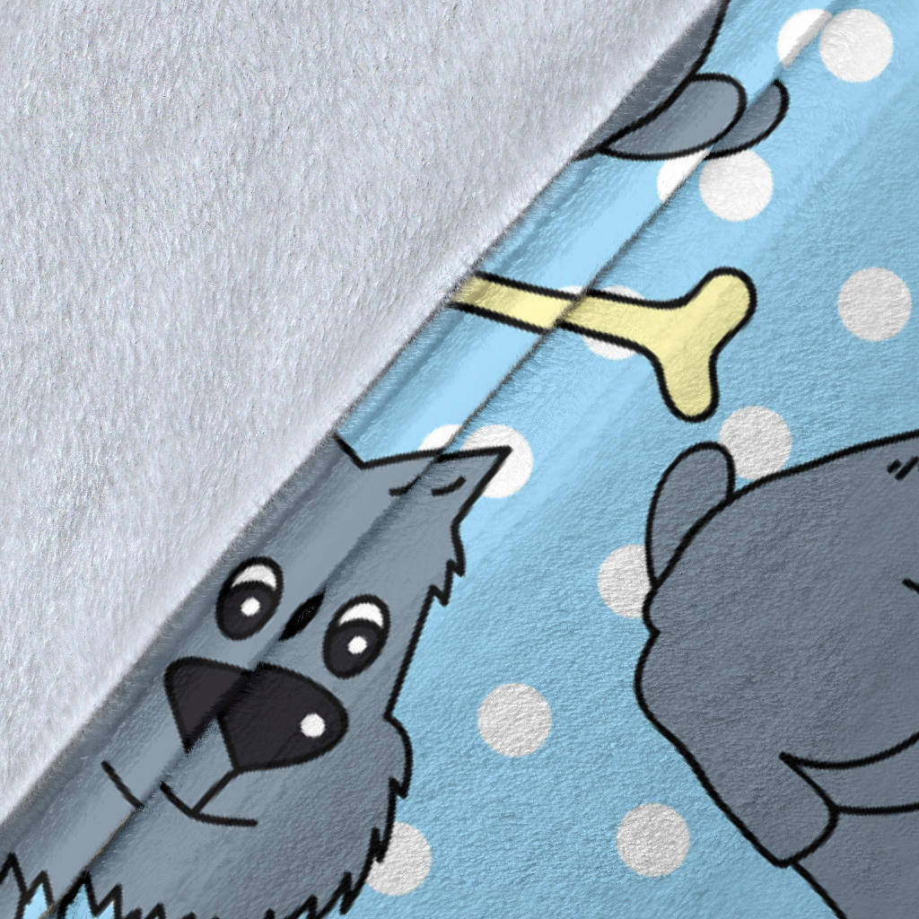 Schnauzers Pattern Print Design A02 Premium Blanket