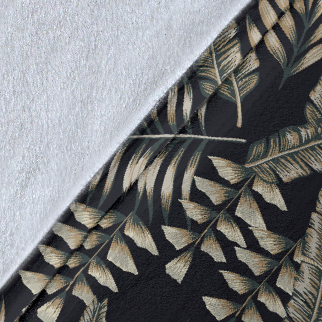 Banana Leaf Pattern Print Design 07 Premium Blanket