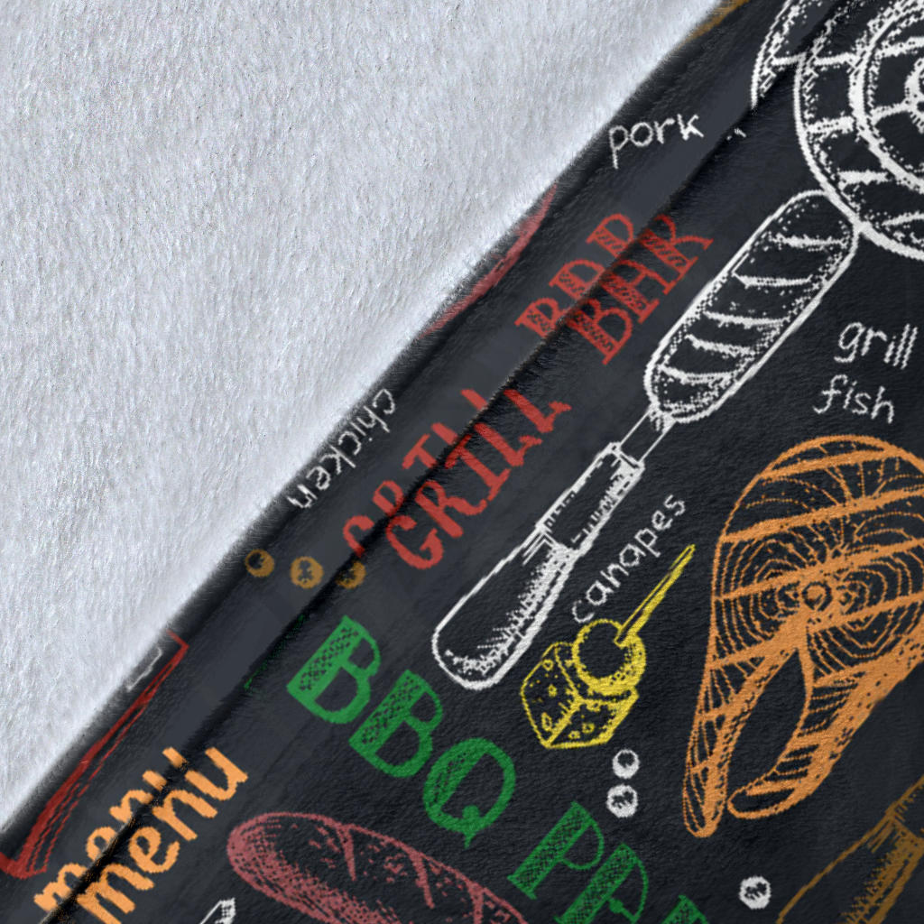 Barbecue Pattern Print Design 03 Premium Blanket