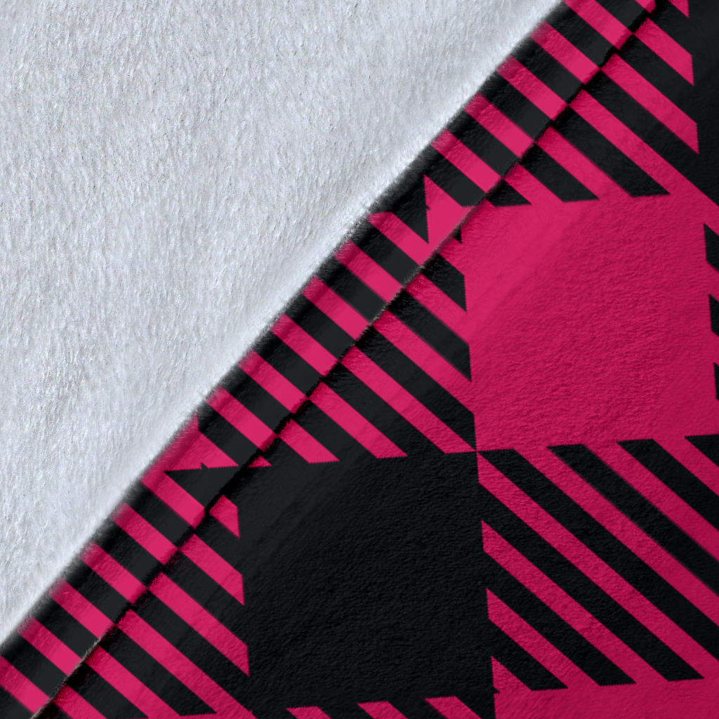 Buffalo check Pink Pattern Print Design 01 Premium Blanket