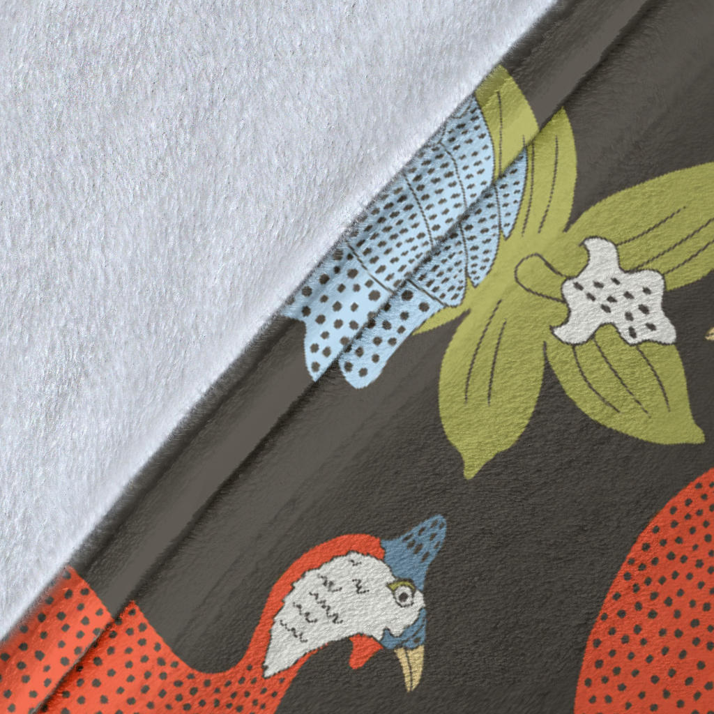 Guinea Fowl Pattern Print Design 02 Premium Blanket