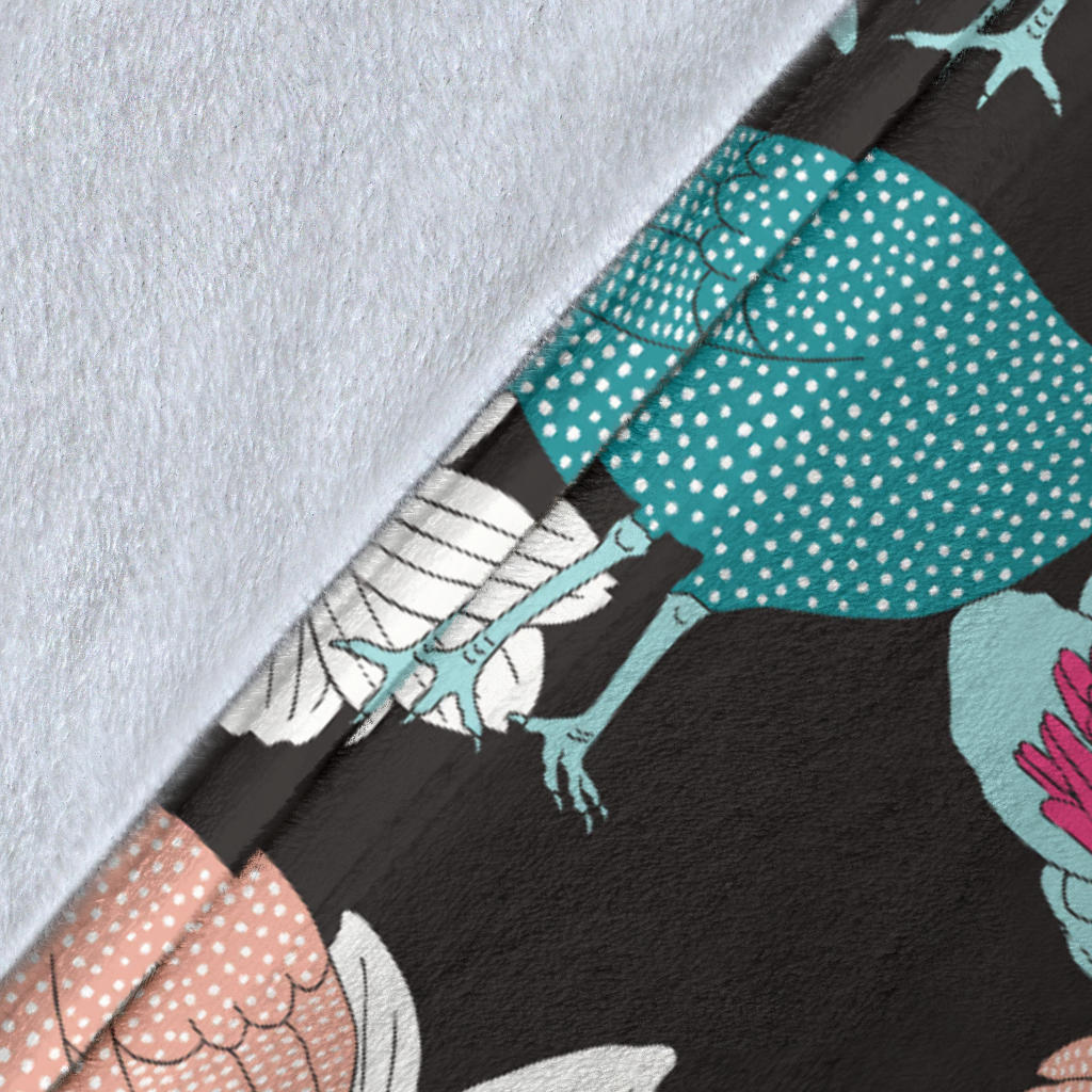 Guinea Fowl Pattern Print Design 03 Premium Blanket