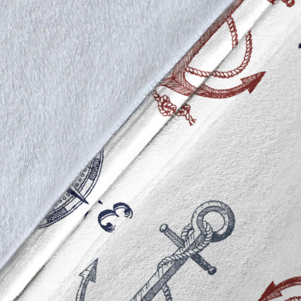 Anchor Pattern Print Design 06 Premium Blanket