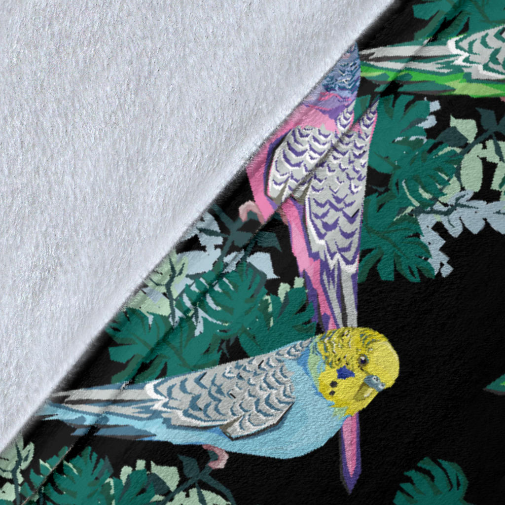 Budgerigar Pattern Print Design 03 Premium Blanket