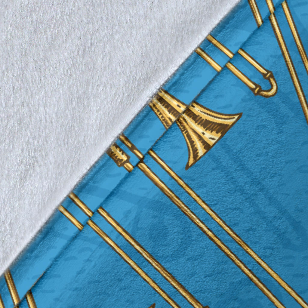 Trombone Pattern Print Design 01 Premium Blanket