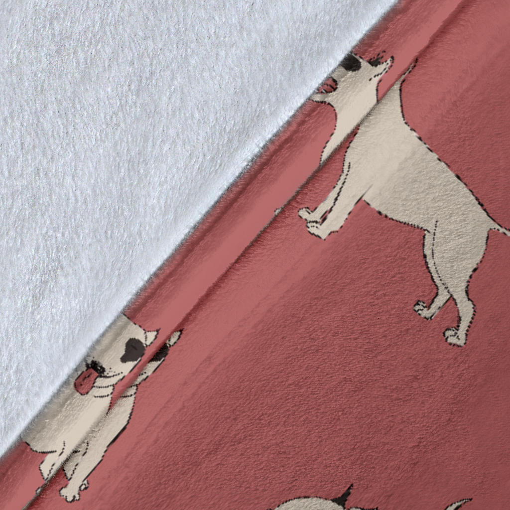 Bull Terriers Pattern Print Design 09 Premium Blanket