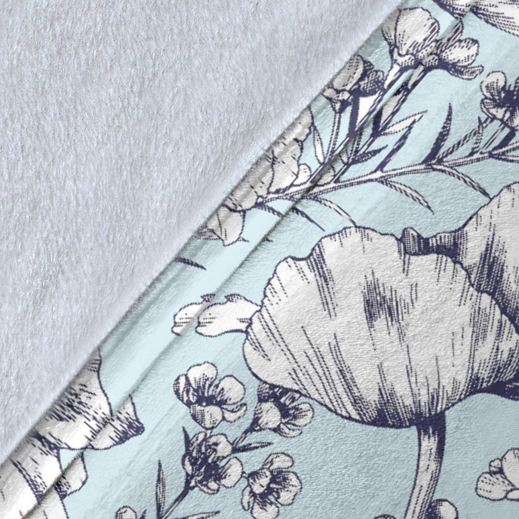 Anemone Pattern Print Design 02 Premium Blanket