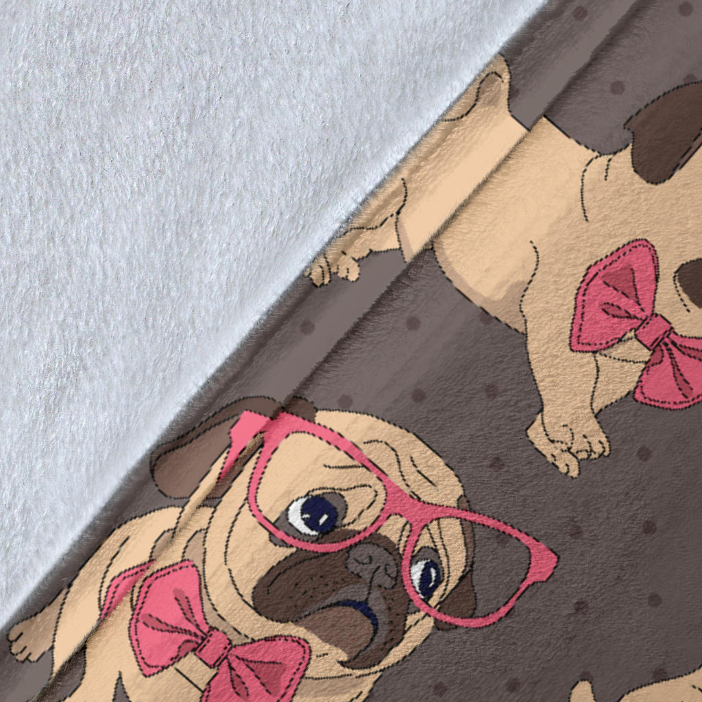 Pug Pattern Print Design A05 Premium Blanket