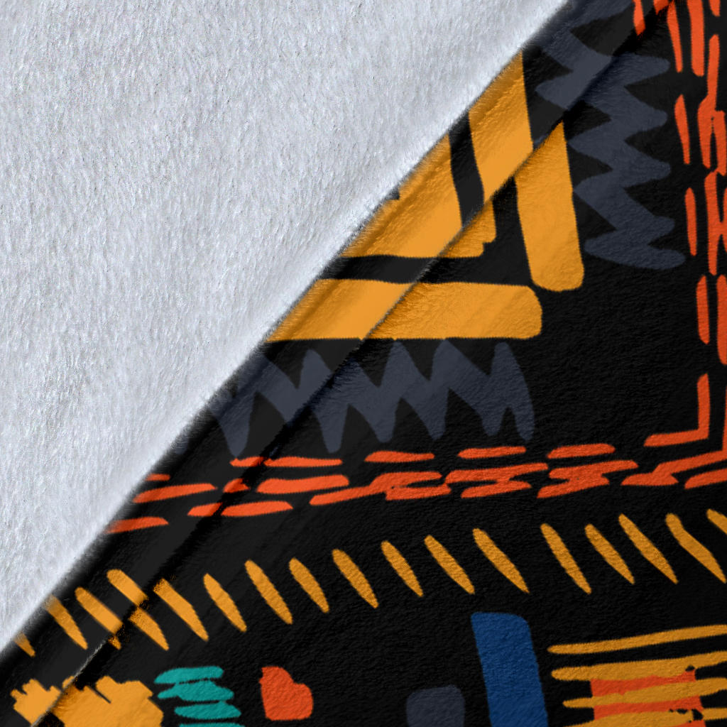 Kente Pattern Print Design 04 Premium Blanket