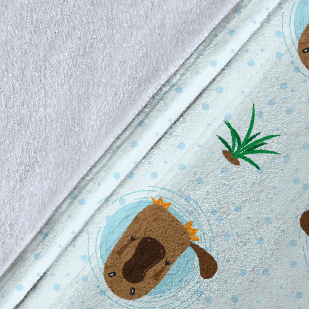 Platypus Pattern Print Design A04 Premium Blanket