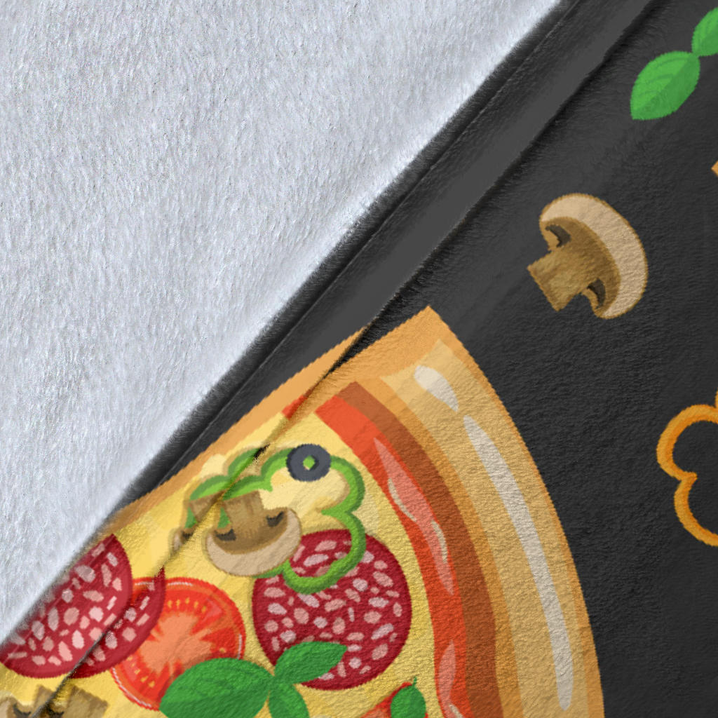 Pizza Pattern Print Design A02 Premium Blanket