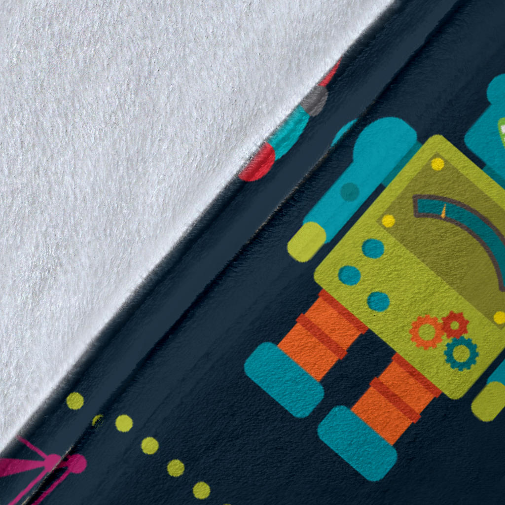 Robot Pattern Print Design A01 Premium Blanket