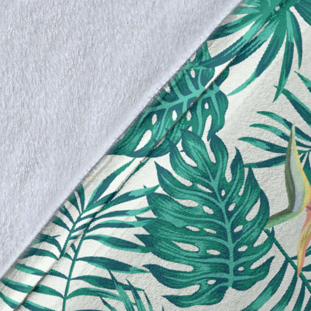 Bird Of Paradise Pattern Print Design 05 Premium Blanket
